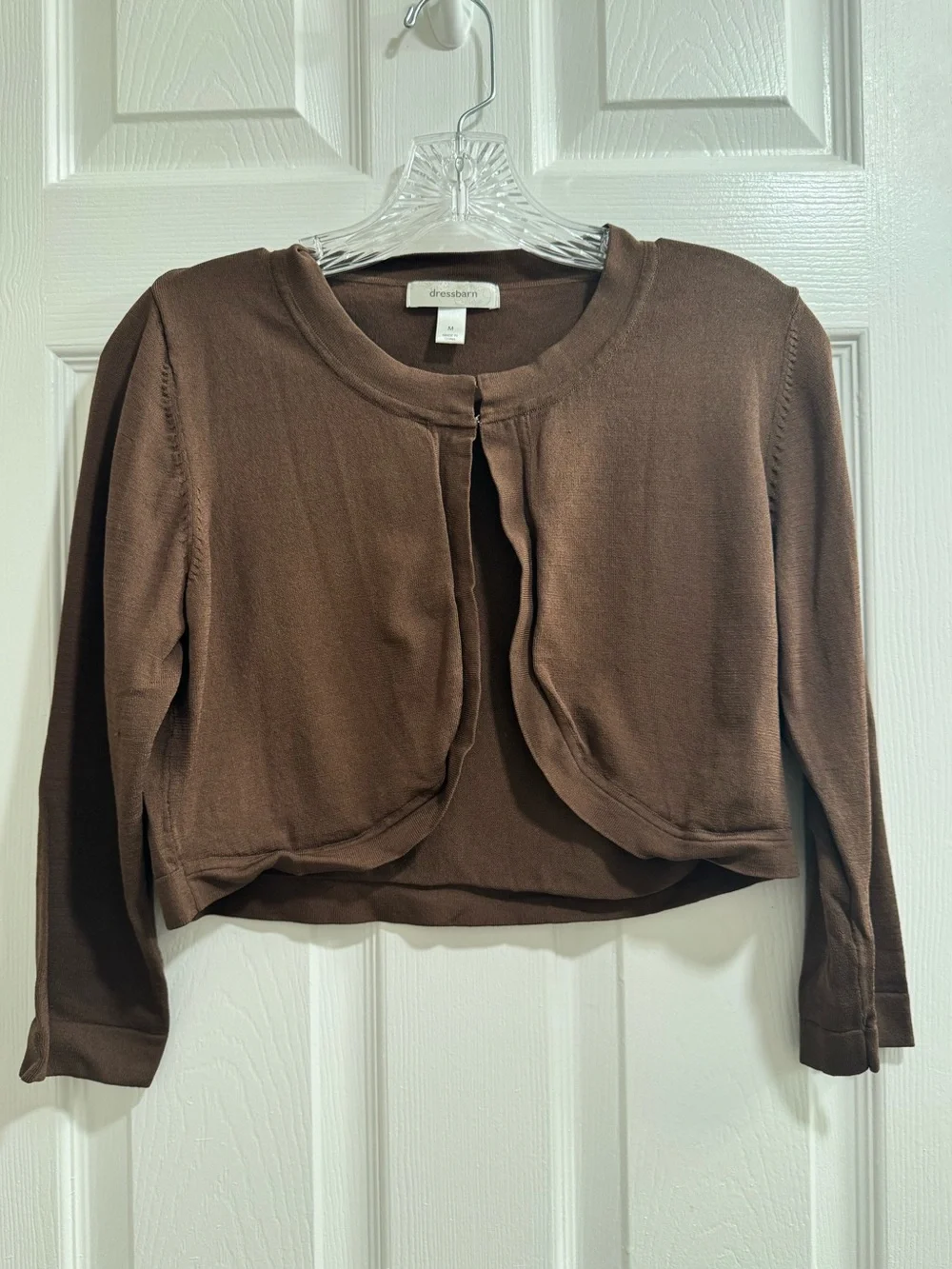 Y2K Dressbarn brown cropped shrug/cardigan